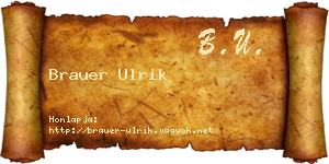 Brauer Ulrik névjegykártya